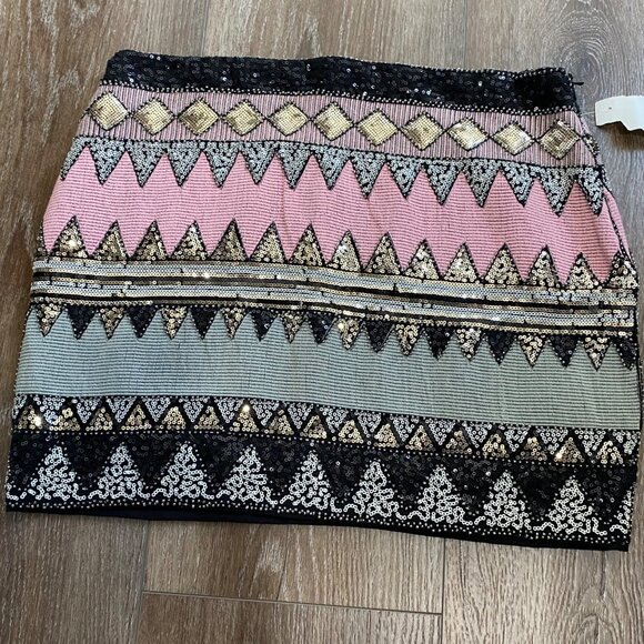 English rose sequin mini skirt NWT - Picture 1 of 5